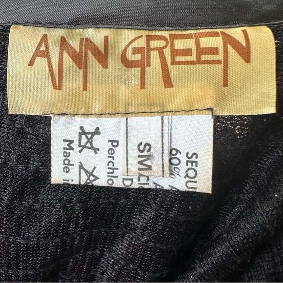 Vintage Ann Green Blouse Sequin - Picture 10 of 10